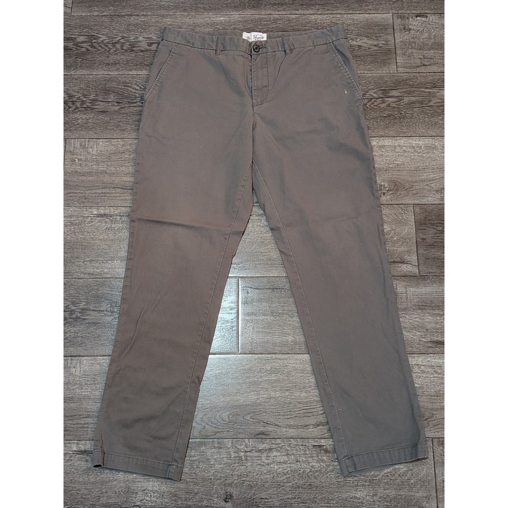 Original Penguin Mens Slim Fit Chino Pants Grey 36x32 Cotton Stretch Trousers